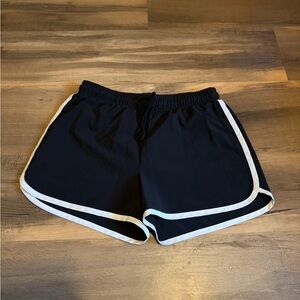 Womens Ideology Black Athletic Shorts with White Trim Size Large